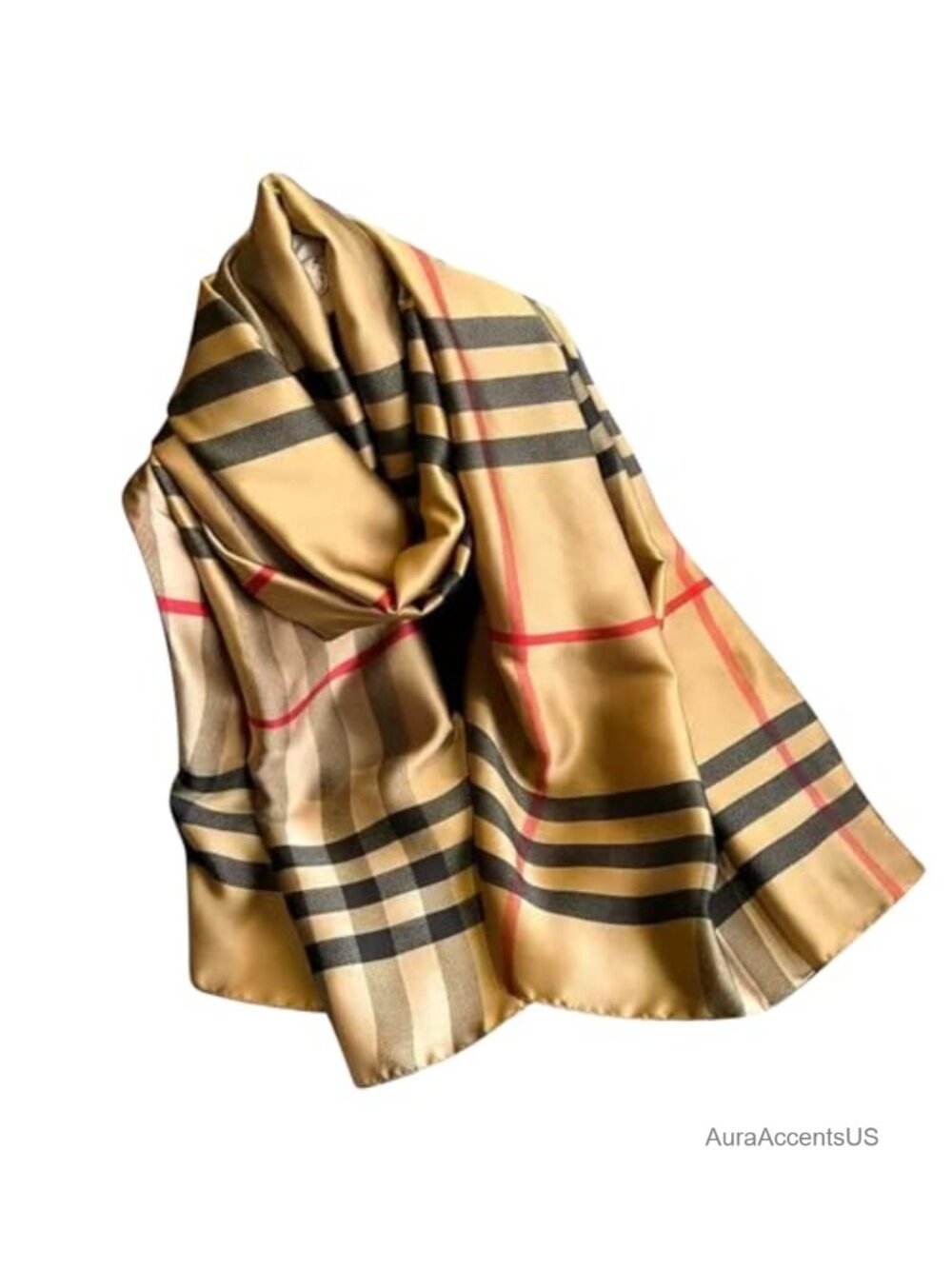 Elegant Silk Scarf Shawl for Women Lightweight Floral Satin Scarf Trendy Silky